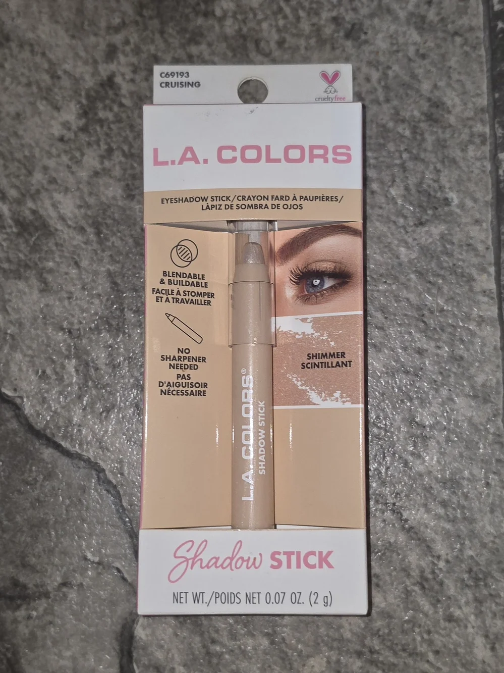 L.A. COLORS Shadow Stick Eyeshadow Stick - C69193 Cruising 0.07oz BNIB